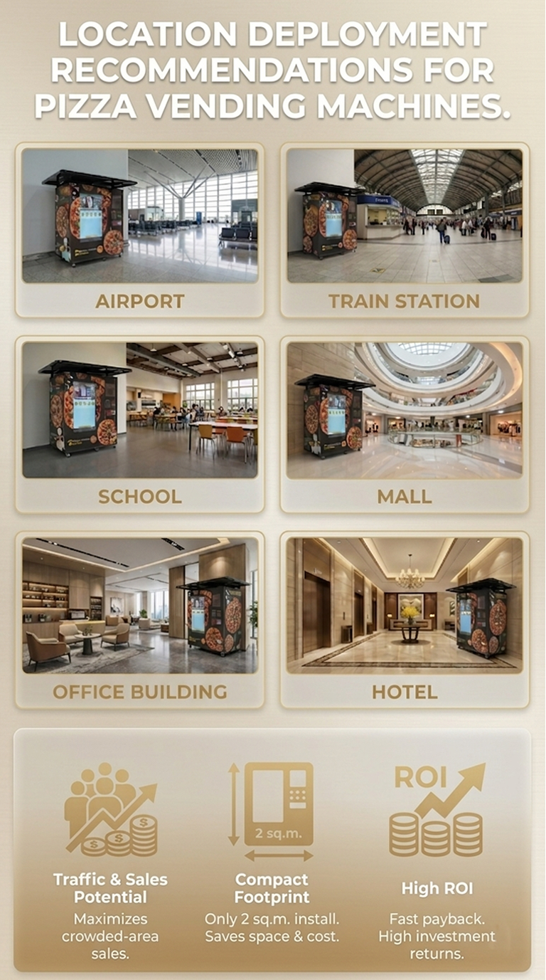 NOVA pizza vending machine for malls airports schools hotels and office buildings