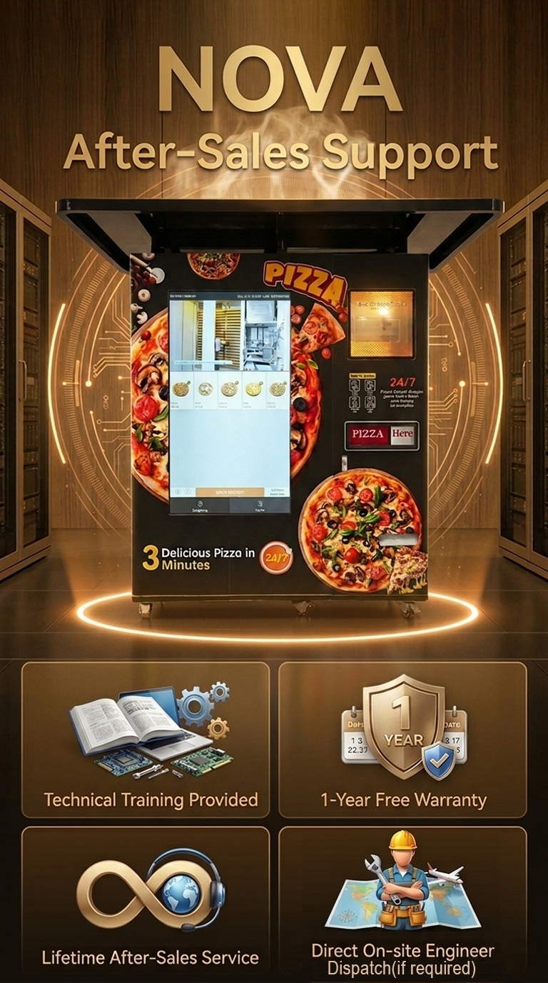 NOVA pizza vending machine warranty and after-sales support