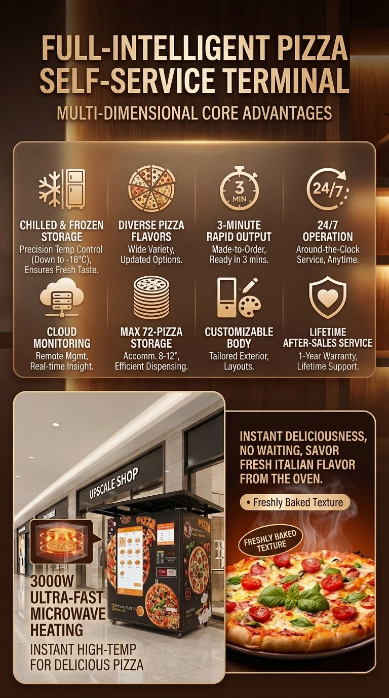 Pizza vending machine key features and core selling points