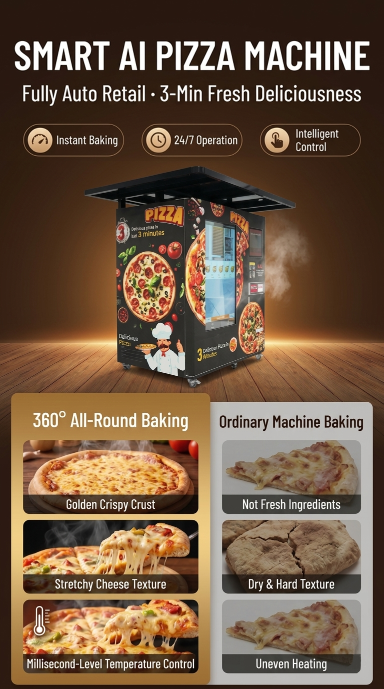 NOVA pizza vending machine advantages over other pizza vending machines