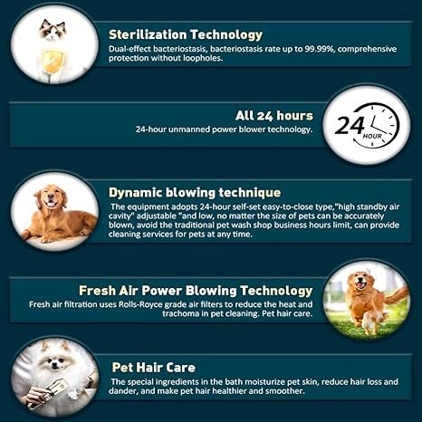 Pet Washing Vending Machine with 24-hour sterilization technology and fresh air blowing system